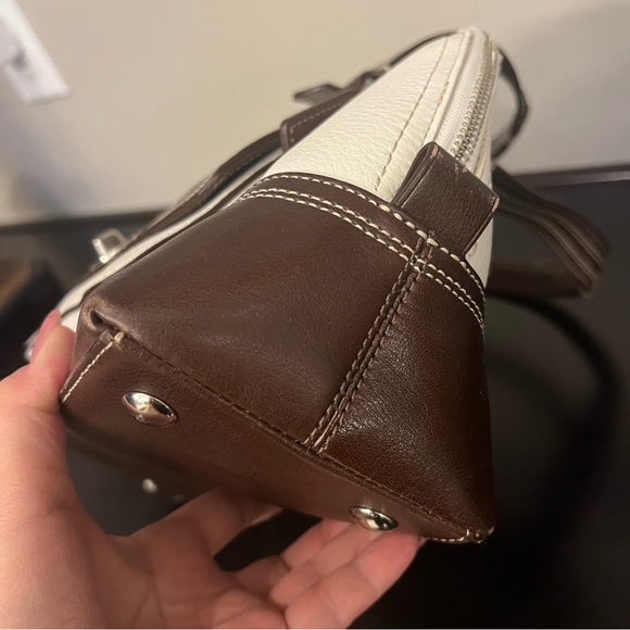 Coach Hampton Brown/Cream Pebbled Leather Satchel limited edition - Picture 11 of 16